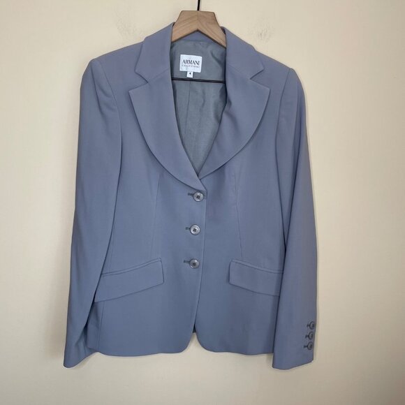 Armani Collezioni Womens Wool Blazer Size 4 Work‎ Business Academia Designer - Picture 1 of 7